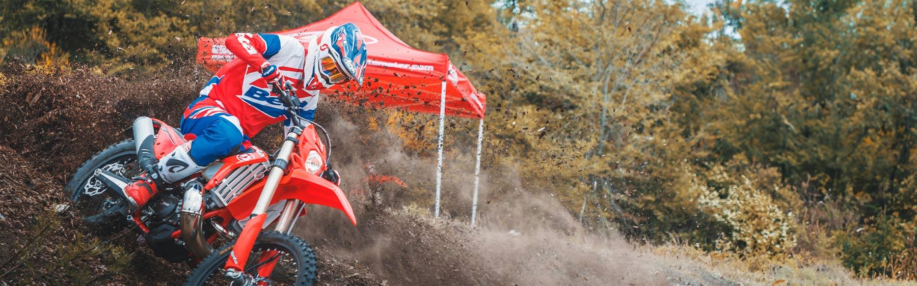 Competitor at Enduro event riding Beta Enduro motorbike